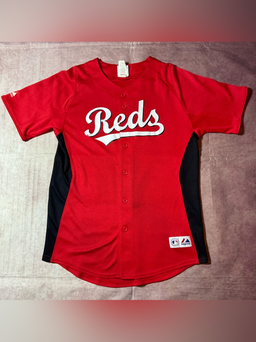 Majestic Cincinnati Reds Jersey Youth Size XL MLB Baseball Red Blank Back Summer